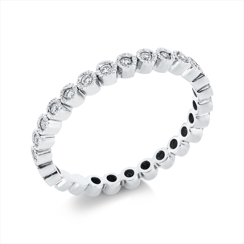 Ring 18 kt WG, 19 Brill. 0,16 ct, TW-si