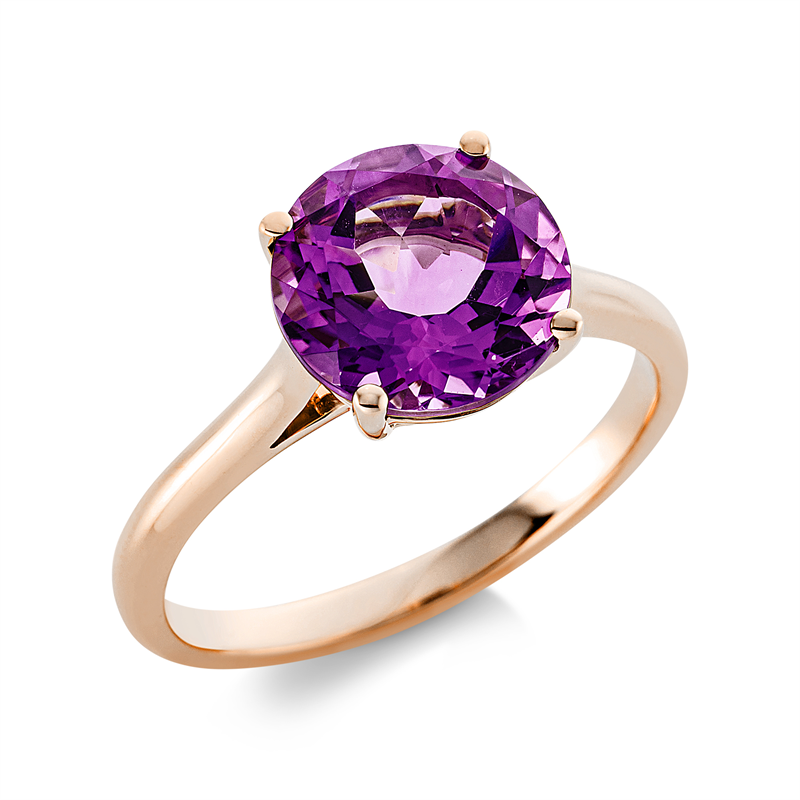 Ring 18 kt RG, 1 Amethyst 2,70 ct pink
