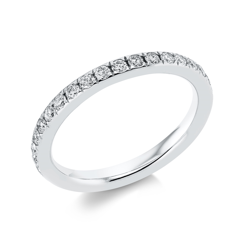 Ring 14 kt WG, 34 Brill. 0,62 ct, TW-si
