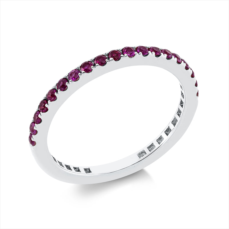 Ring 18 kt RG, 19 Rubine 0,34 ct rot
