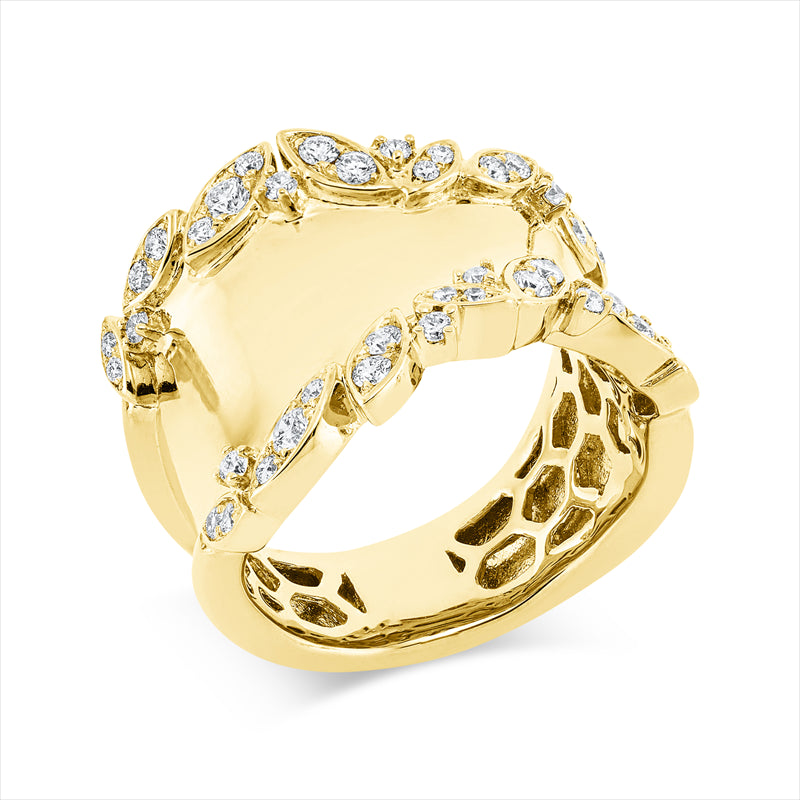 Ring 18 kt GG, 41 Brill. 0,59 ct, TW-vsi