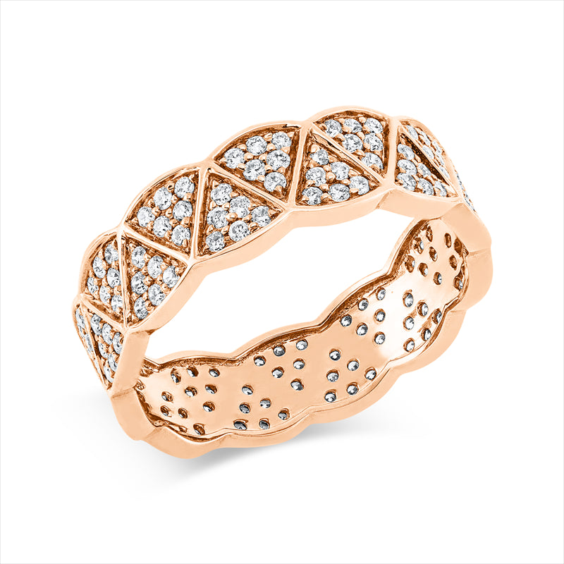 Ring 18 kt RG, 144 Brill. 0,71 ct, TW-si