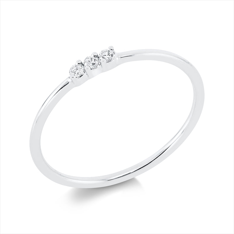 Ring 18 kt WG, 3 Brill. 0,04 ct, TW-si