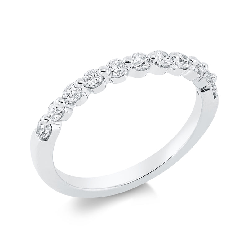 Ring 18 kt WG, 11 Brill. 0,50 ct, TW-si