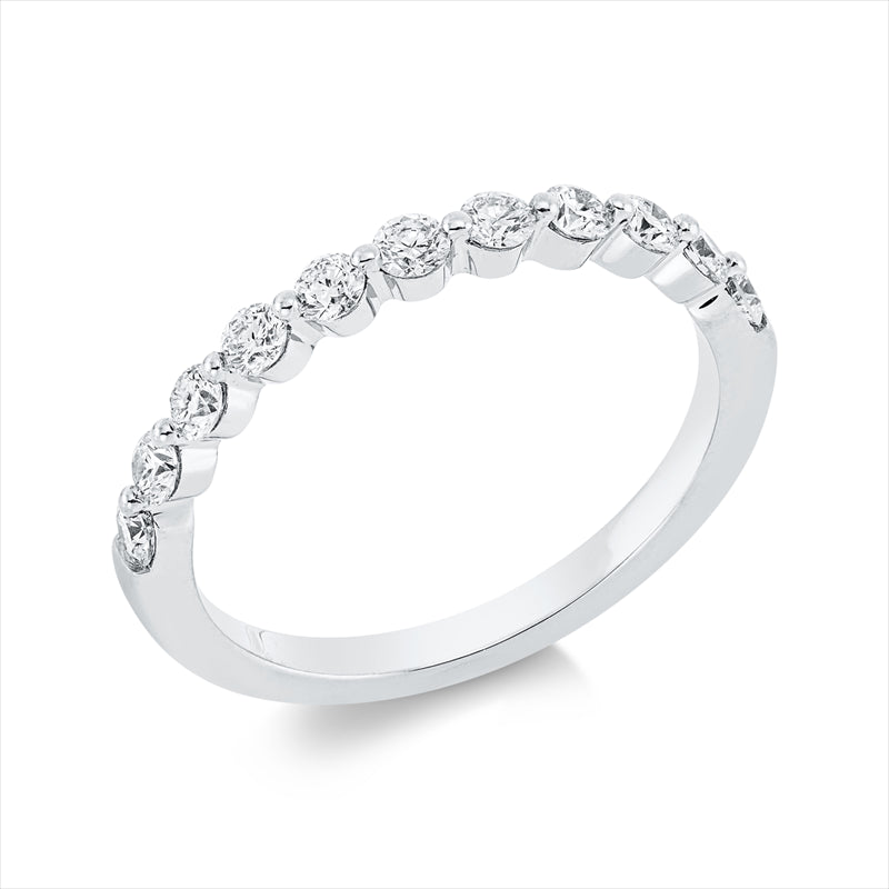 Ring 18 kt WG, 11 Brill. 0,50 ct, TW-si