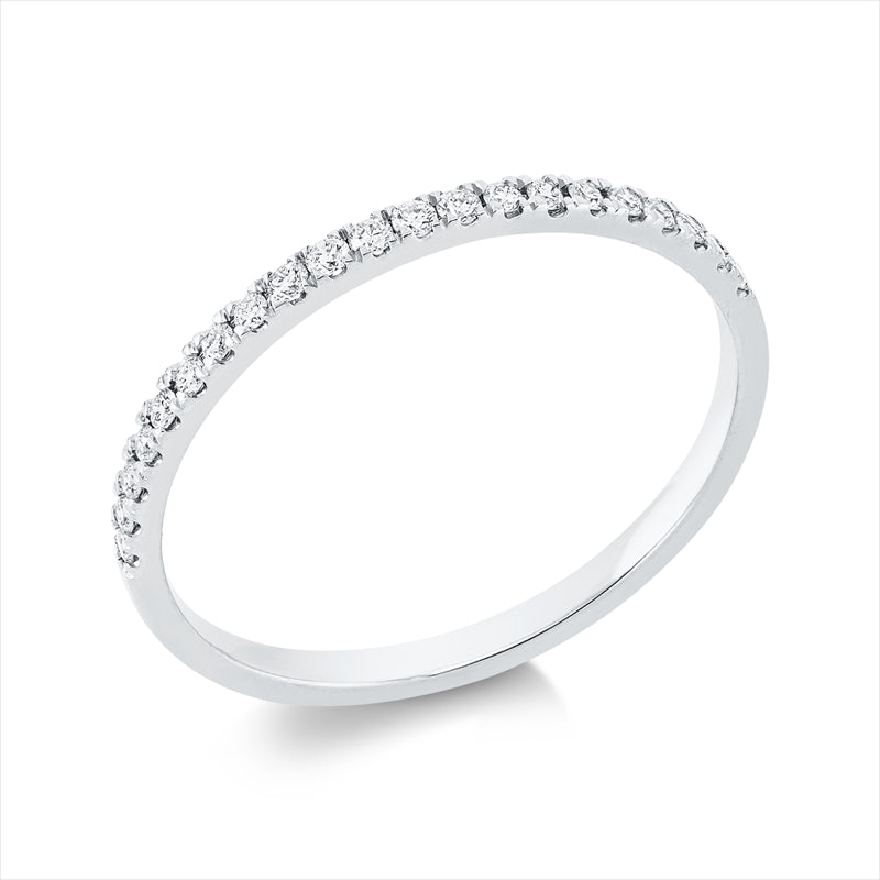 Ring 18 kt WG, 21 Brill. 0,14 ct, TW-si