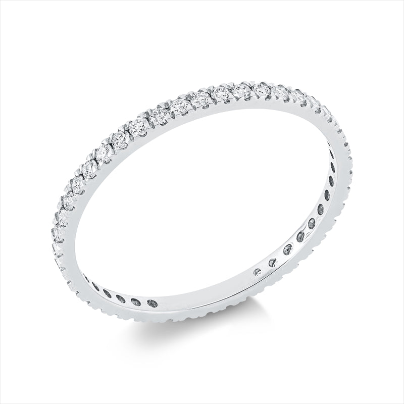Ring 18 kt WG, 45 Brill. 0,34 ct, TW-si