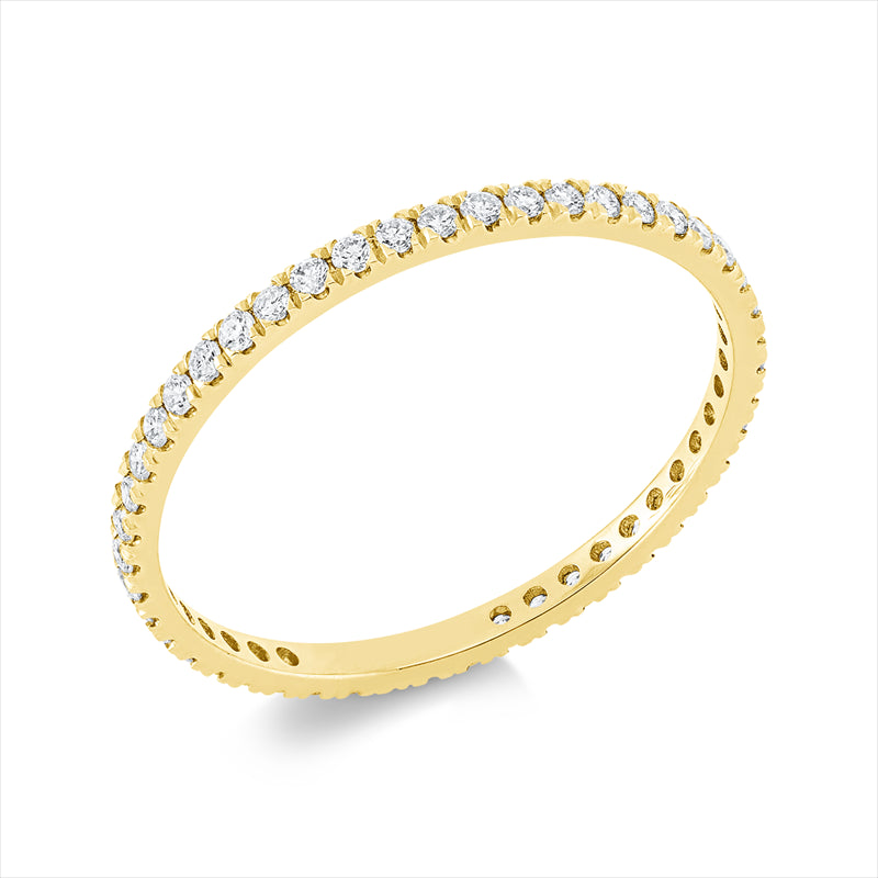 Ring 18 kt GG, 48 Brill. 0,30 ct, TW-si