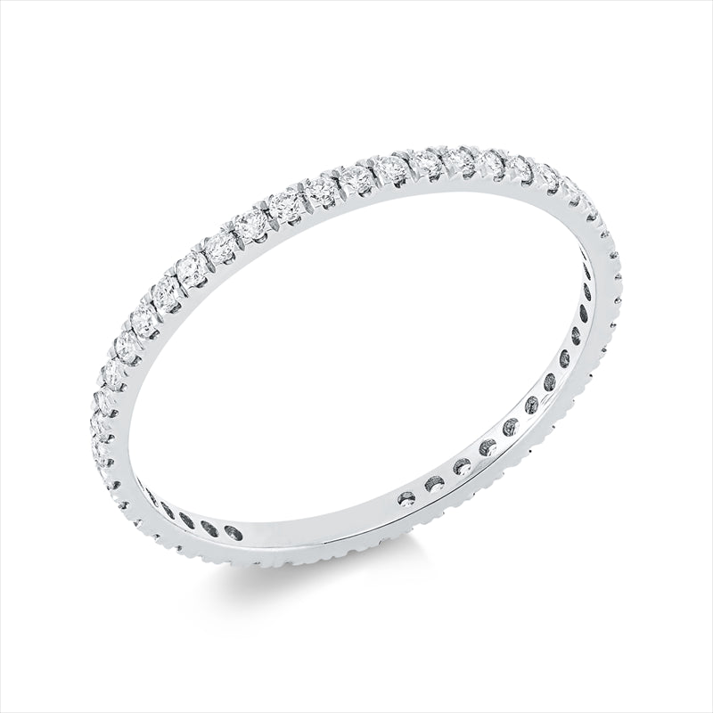 Ring 18 kt WG, 48 Brill. 0,30 ct, TW-si