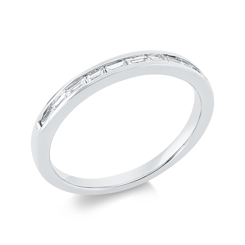 Ring 18 kt WG, 10 Bag. 0,23 ct, TW-si