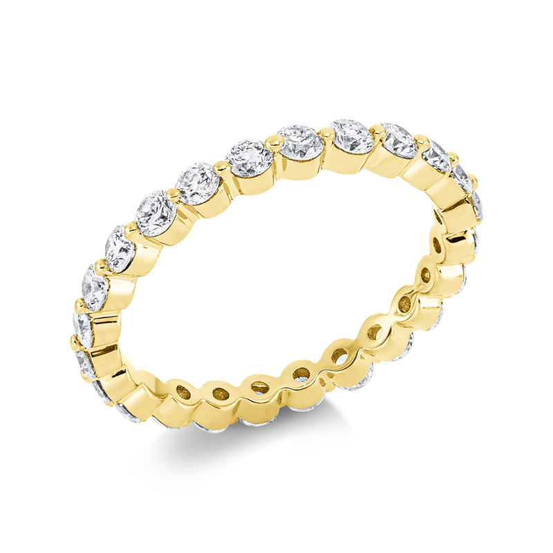 Ring 18 kt GG, 23 Brill. 1,24 ct, TW-si