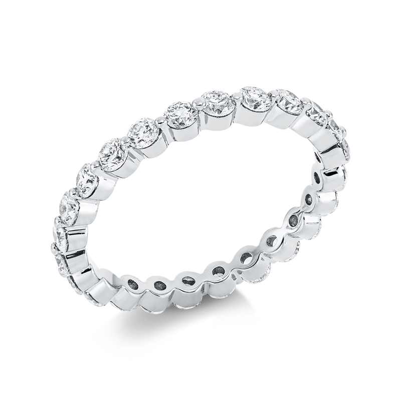 Ring 18 kt WG, 24 Brill. 1,24 ct, TW-si