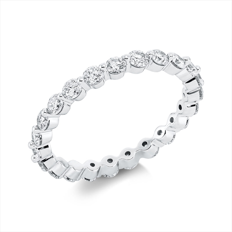 Ring 18 kt WG, 24 Brill. 1,24 ct, TW-si