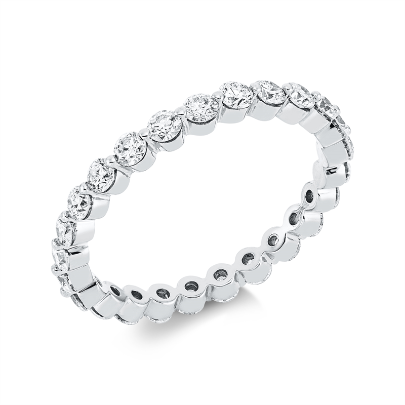 Ring 18 kt WG, 25 Brill. 1,12 ct, TW-si