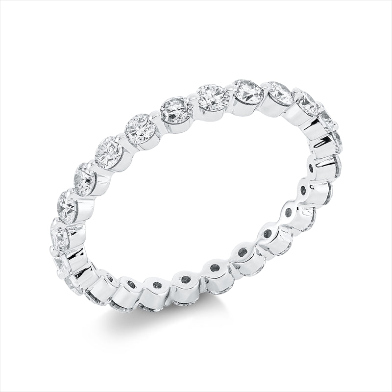 Ring 18 kt WG, 25 Brill. 1,12 ct, TW-si