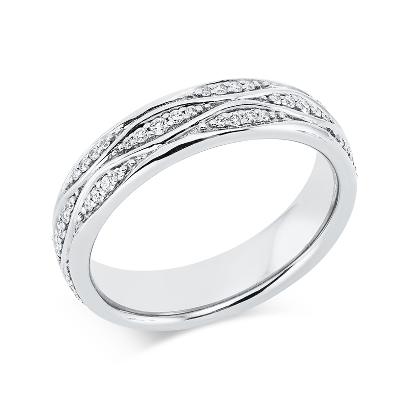Ring 18 kt WG, 78 Brill. 0,31 ct, TW-vsi