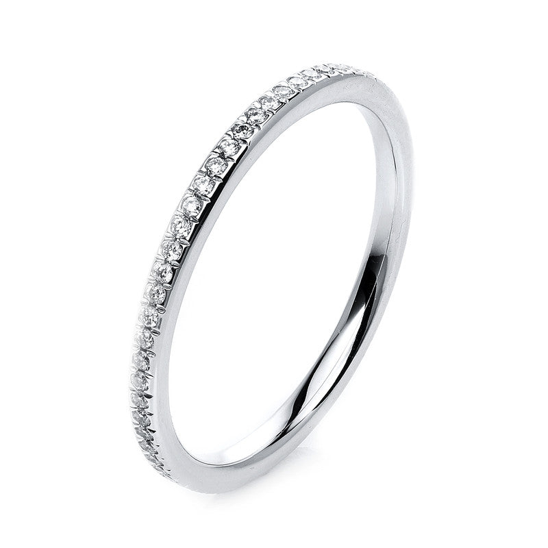 Ring 14 kt WG, 63 Brill. 0,23 ct, TW-si