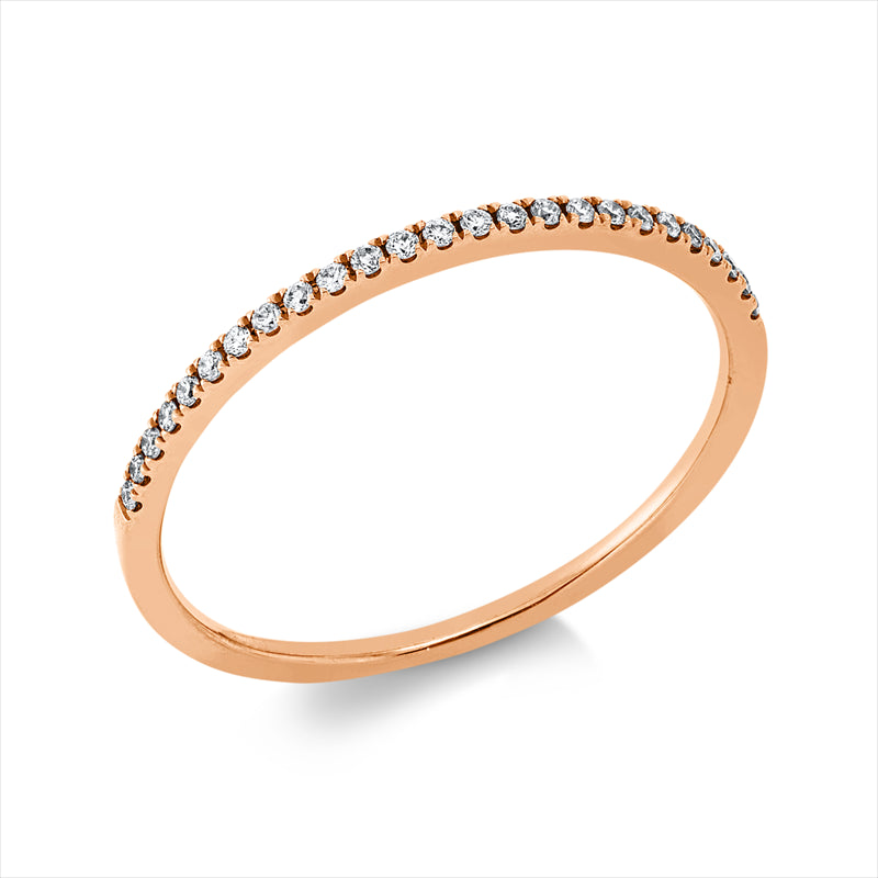Ring 18 kt RG, 25 Brill. 0,10 ct, TW-si
