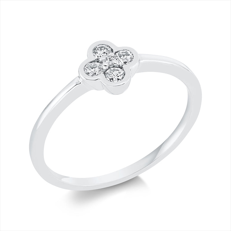 Ring 18 kt WG, 5 Brill. 0,18 ct, TW-si