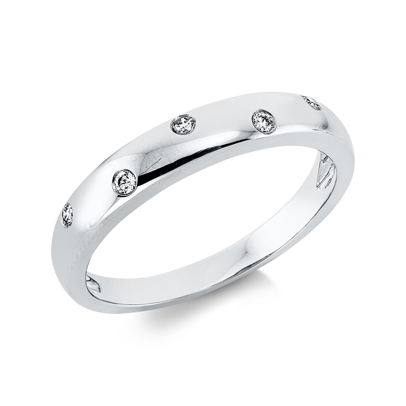 Ring 18 kt WG, 5 Brill. 0,05 ct, TW-si