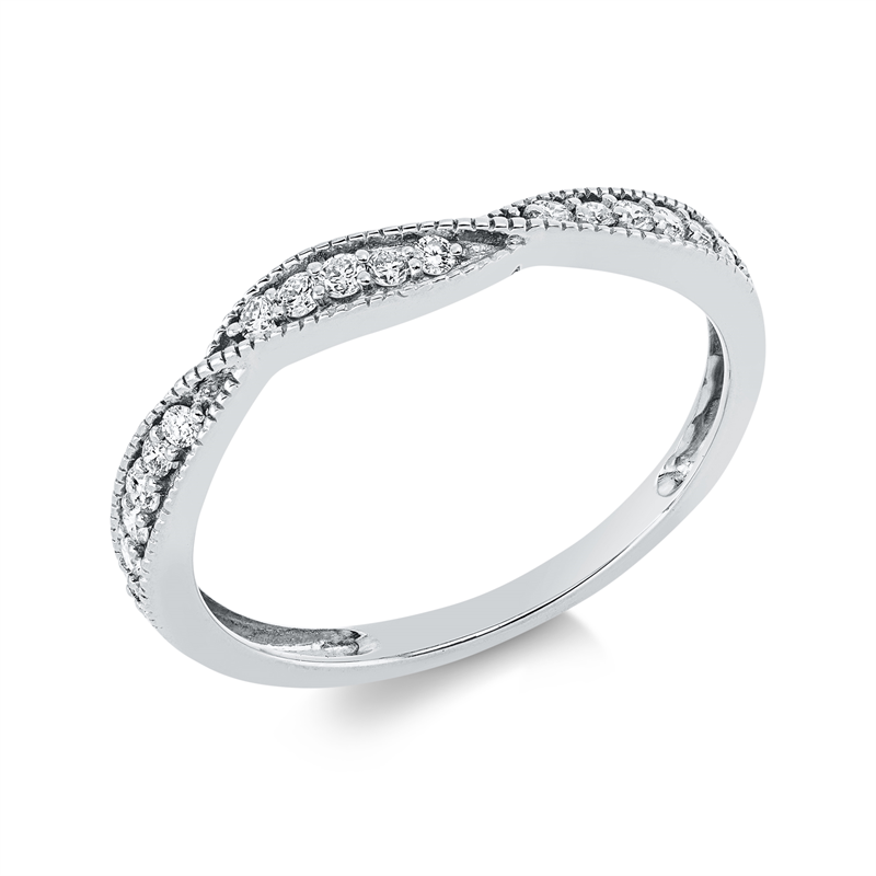 Ring 18 kt WG, 17 Brill. 0,17 ct, TW-si