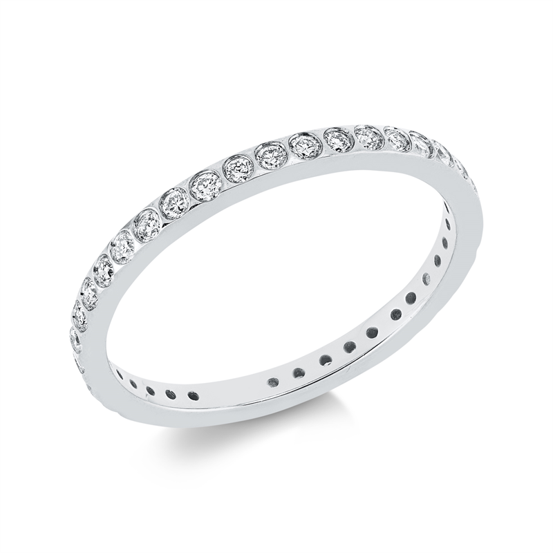 Ring 18 kt WG, 39 Brill. 0,37 ct, TW-si