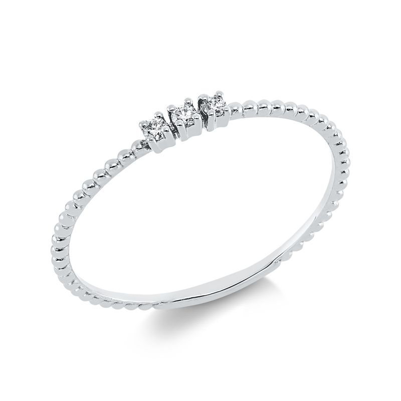 Ring 18 kt WG, 3 Brill. 0,04 ct, TW-si