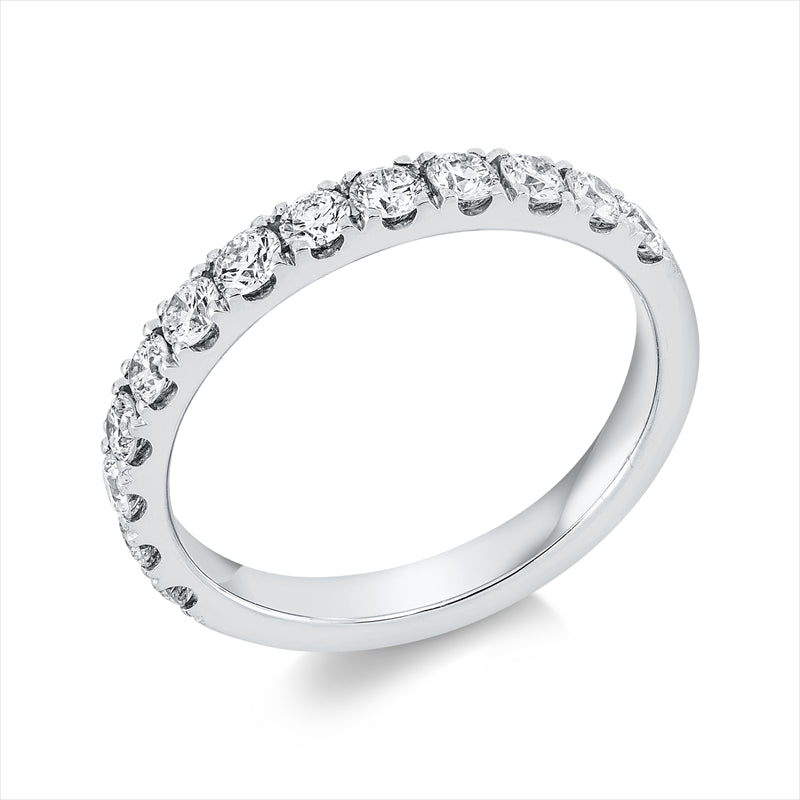 Ring 18 kt WG, 13 Brill. 0,75 ct, F-vsi
