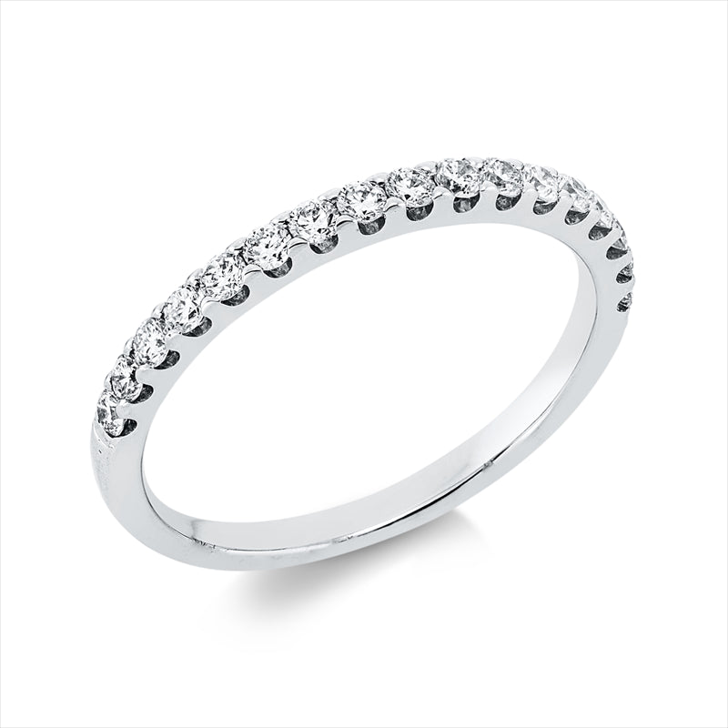 Ring 18 kt WG, 17 Brill. 0,35 ct, TW-si