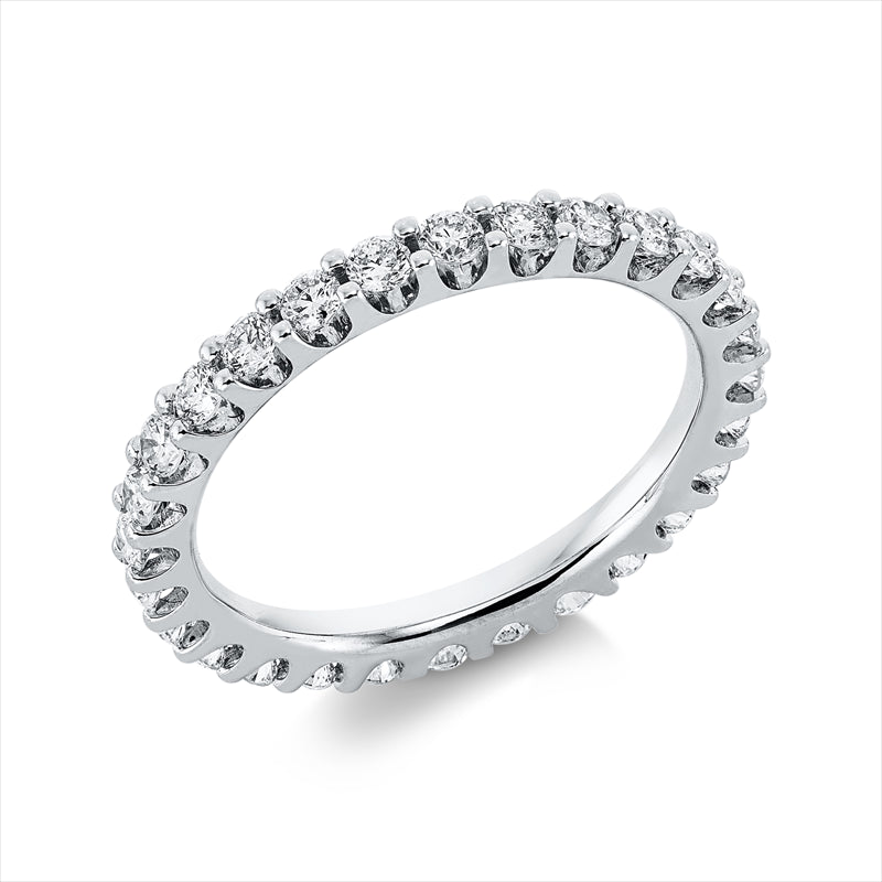Ring 18 kt WG, 28 Brill. 1,00 ct, TW-si