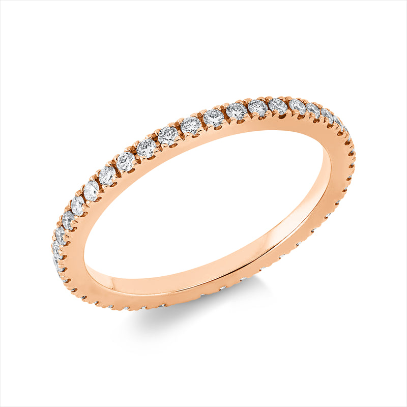 Ring 18 kt RG, 42 Brill. 0,41 ct, TW-si