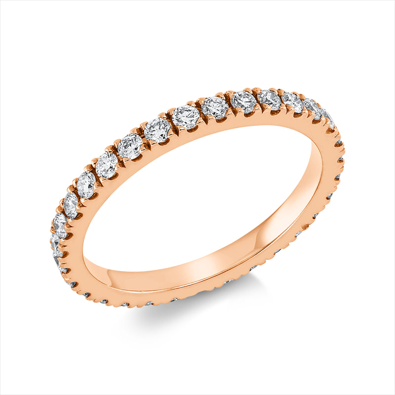 Ring 18 kt RG, 31 Brill. 0,68 ct, TW-si