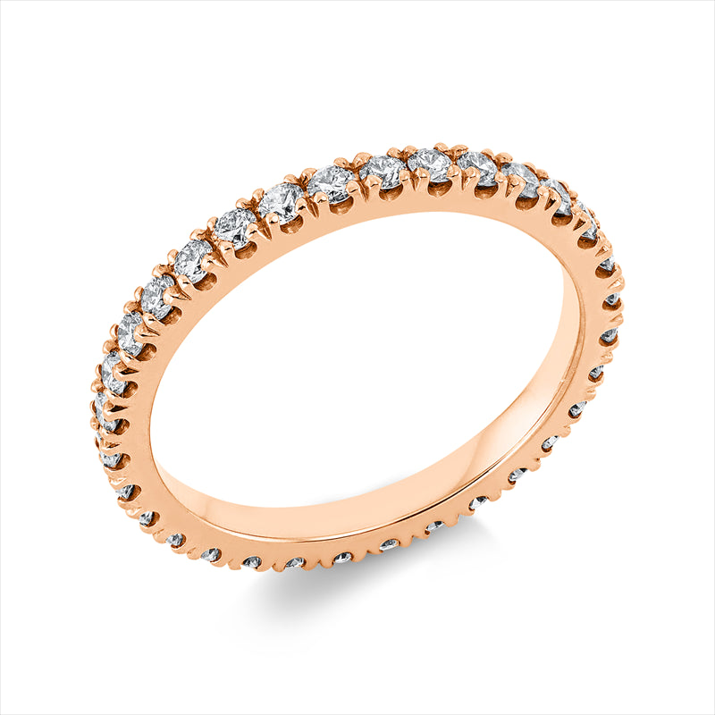 Ring 18 kt RG, 31 Brill. 0,68 ct, TW-si