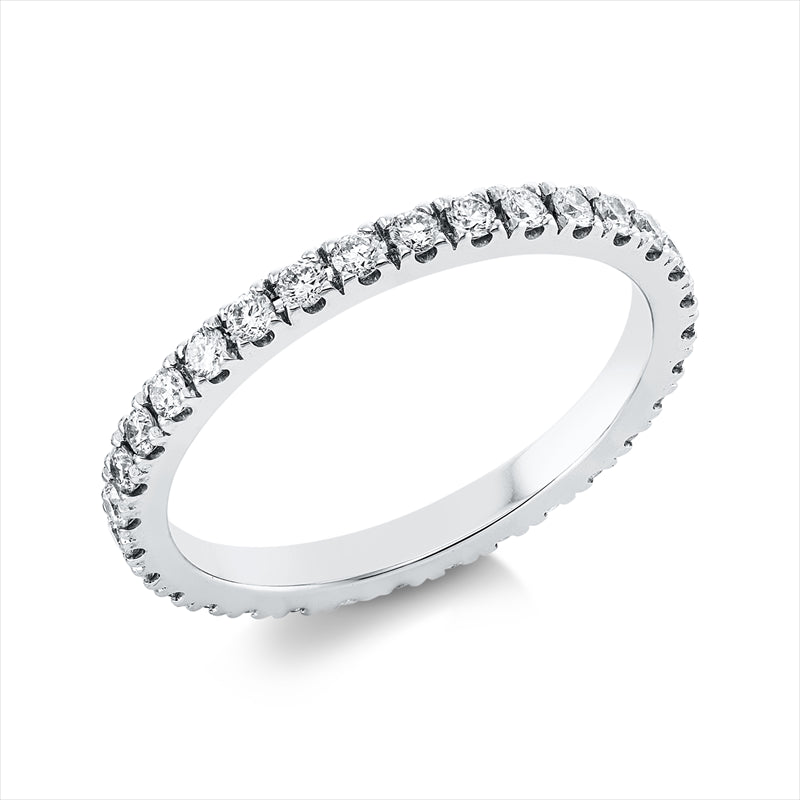 Ring 18 kt WG, 32 Brill. 0,69 ct, TW-si