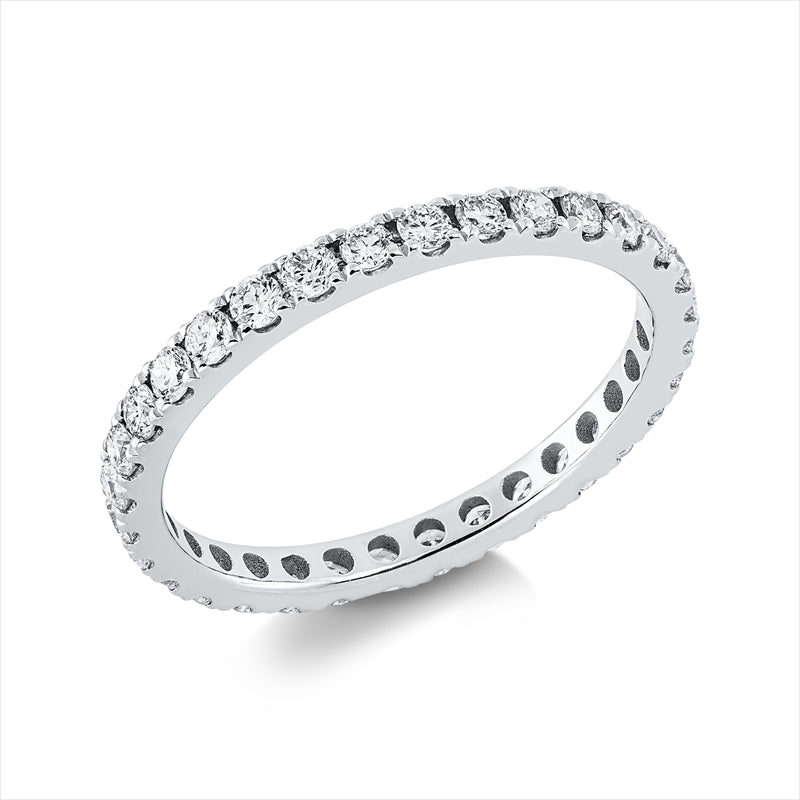 Ring 18 kt WG, 32 Brill. 0,75 ct, TW-si