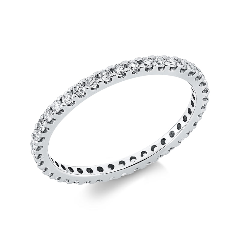 Ring 18 kt WG, 40 Brill. 0,50 ct, TW-si