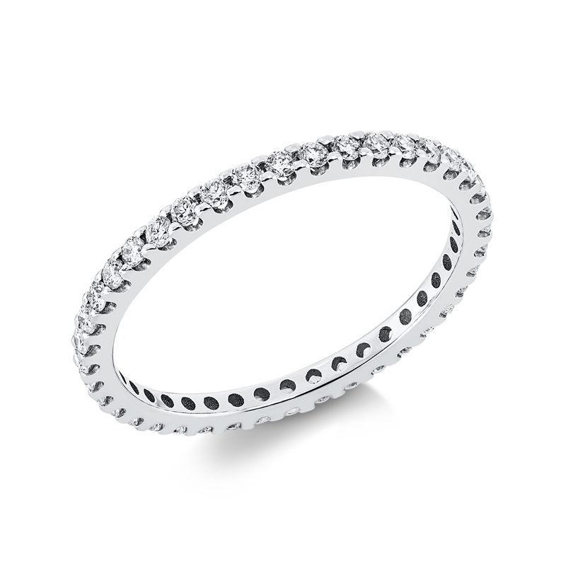 Ring 18 kt WG, 40 Brill. 0,50 ct, TW-si