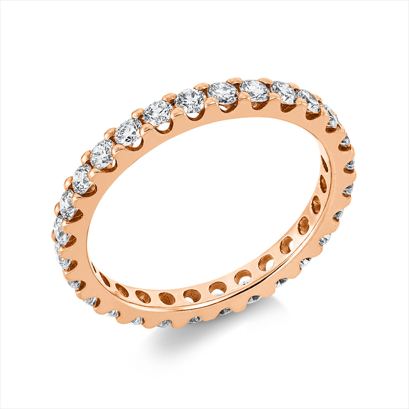 Ring 18 kt RG, 28 Brill. 1,00 ct, TW-si