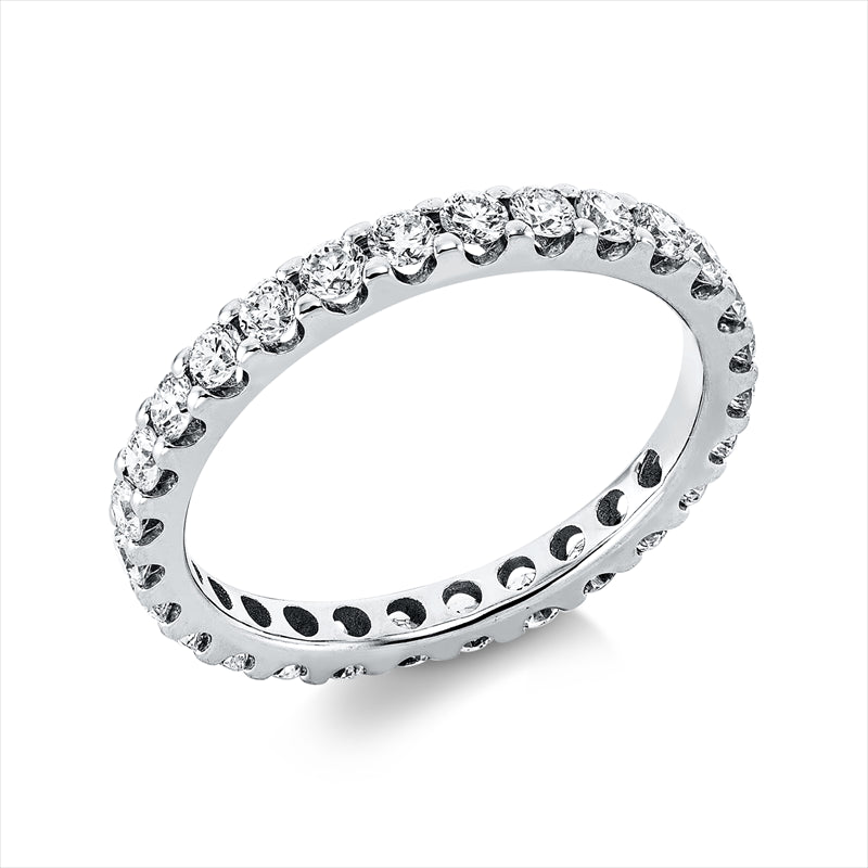 Ring 18 kt WG, 28 Brill. 1,00 ct, TW-si