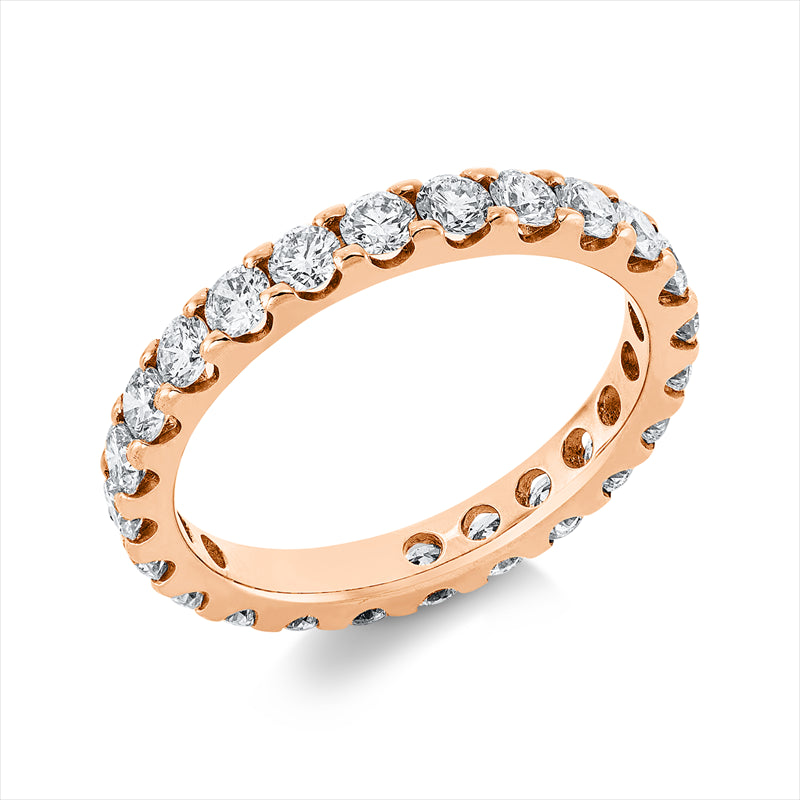 Ring 18 kt RG, 24 Brill. 1,51 ct, TW-si