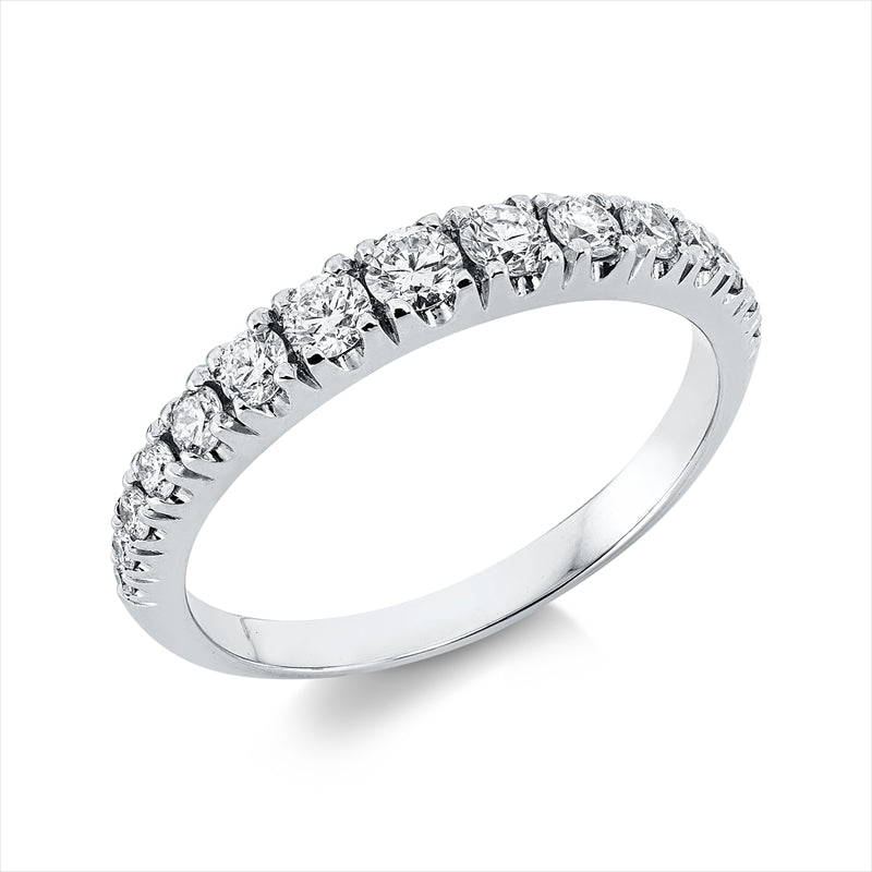 Ring 18 kt WG, 15 Brill. 0,50 ct, TW-si
