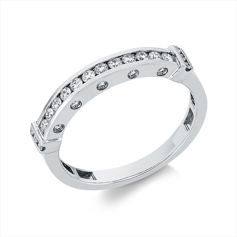 Ring 18 kt WG, 28 Brill. 0,31 ct, TW-si