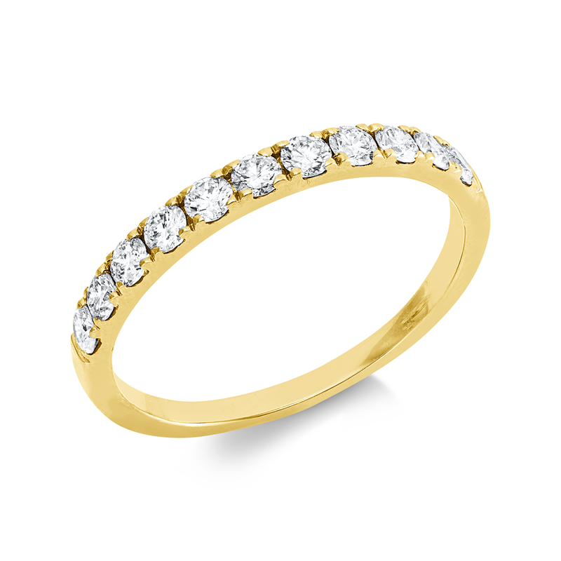 Ring 18 kt GG, 11 Brill. 0,47 ct, W-pi