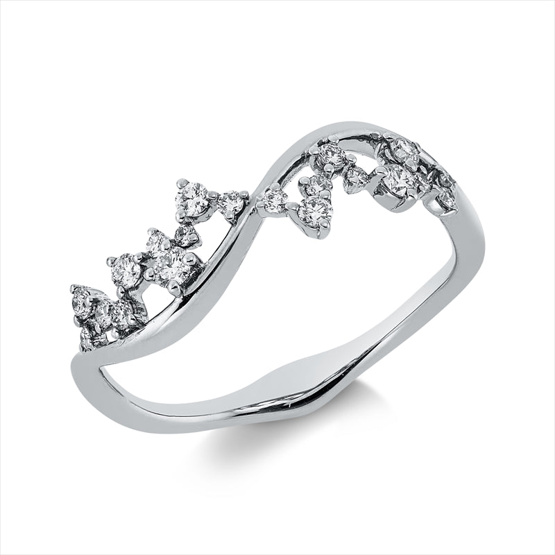 Ring 18 kt WG, 20 Brill. 0,24 ct, TW-si