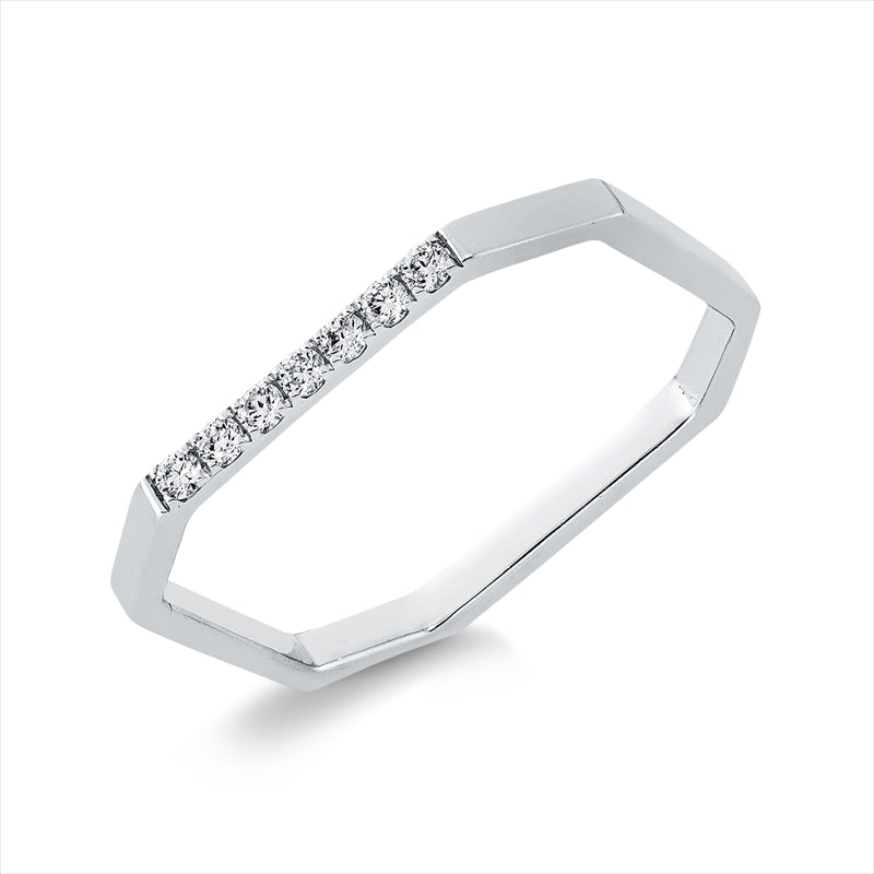 Ring 18 kt WG, 7 Brill. 0,09 ct, TW-si