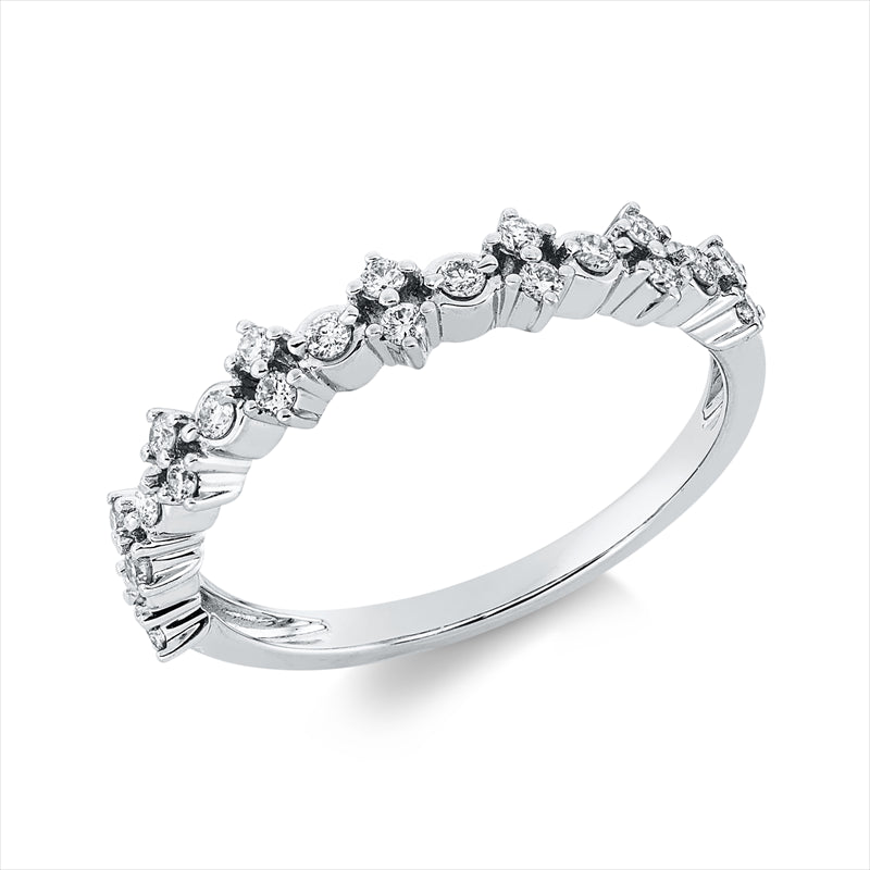 Ring 18 kt WG, 23 Brill. 0,26 ct, TW-si