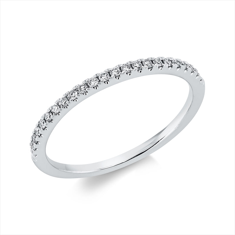 Ring 18 kt WG, 23 Brill. 0,13 ct, TW-si