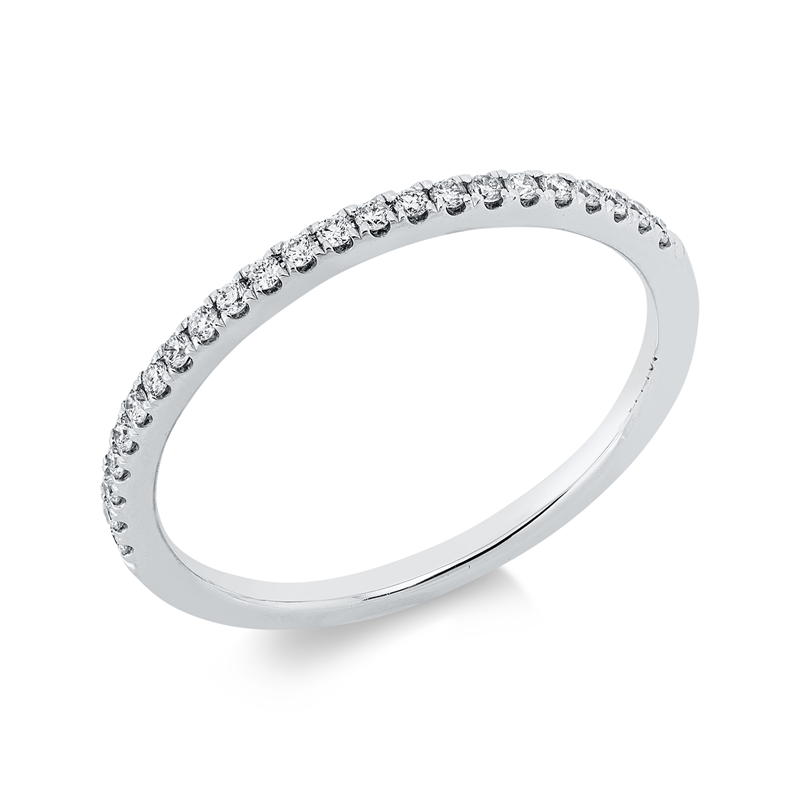 Ring 18 kt WG, 23 Brill. 0,14 ct, TW-si