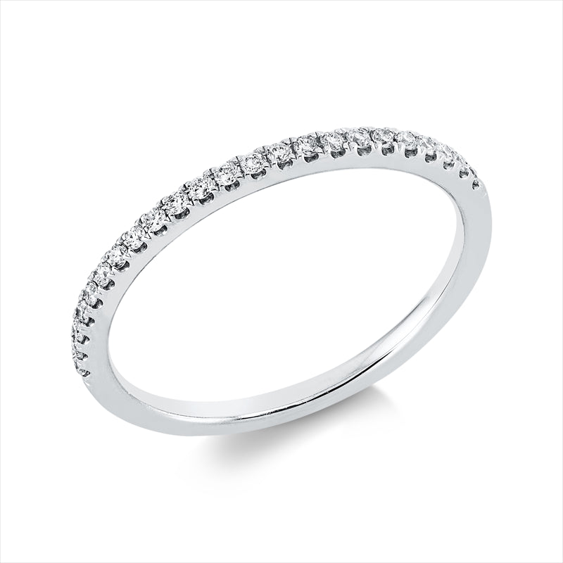Ring 18 kt WG, 23 Brill. 0,14 ct, TW-si