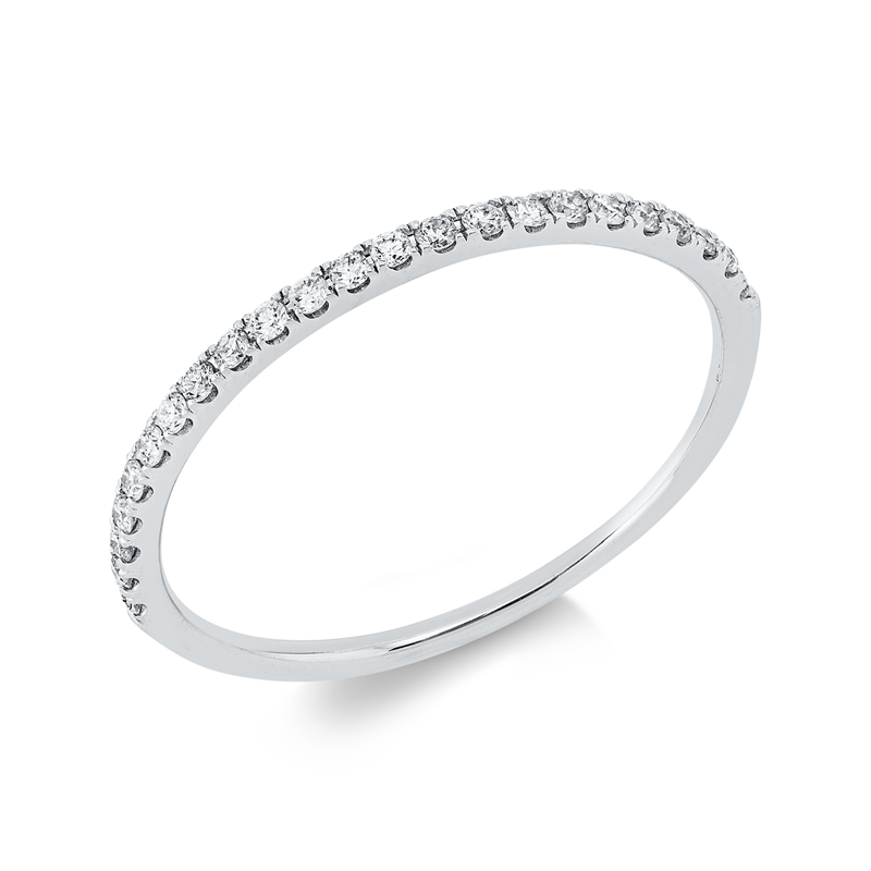 Ring 18 kt WG, 23 Brill. 0,15 ct, TW-si